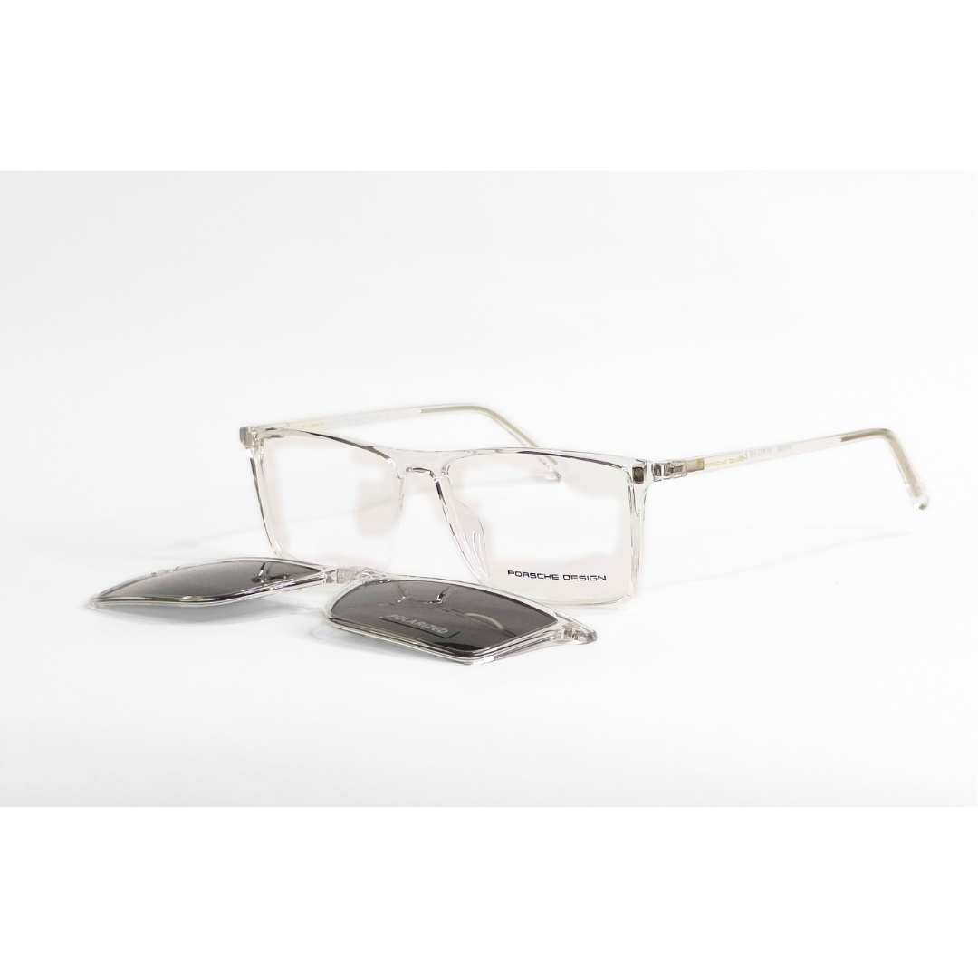 Porsche - 7086 - Foldable Attachments - Polarized - Pearl White