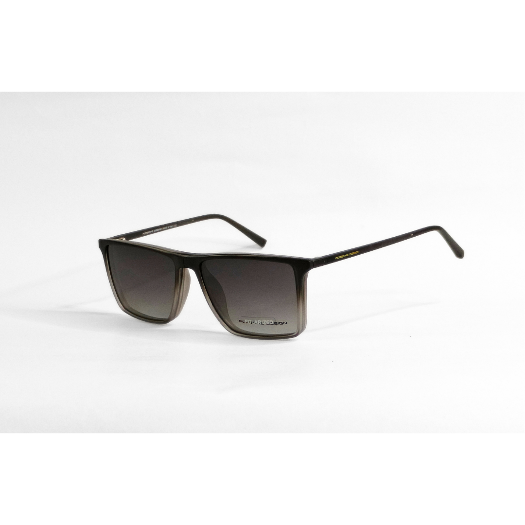 Porsche - 7080 - Foldable Attachments - Polarized - Matte Grey Gradient