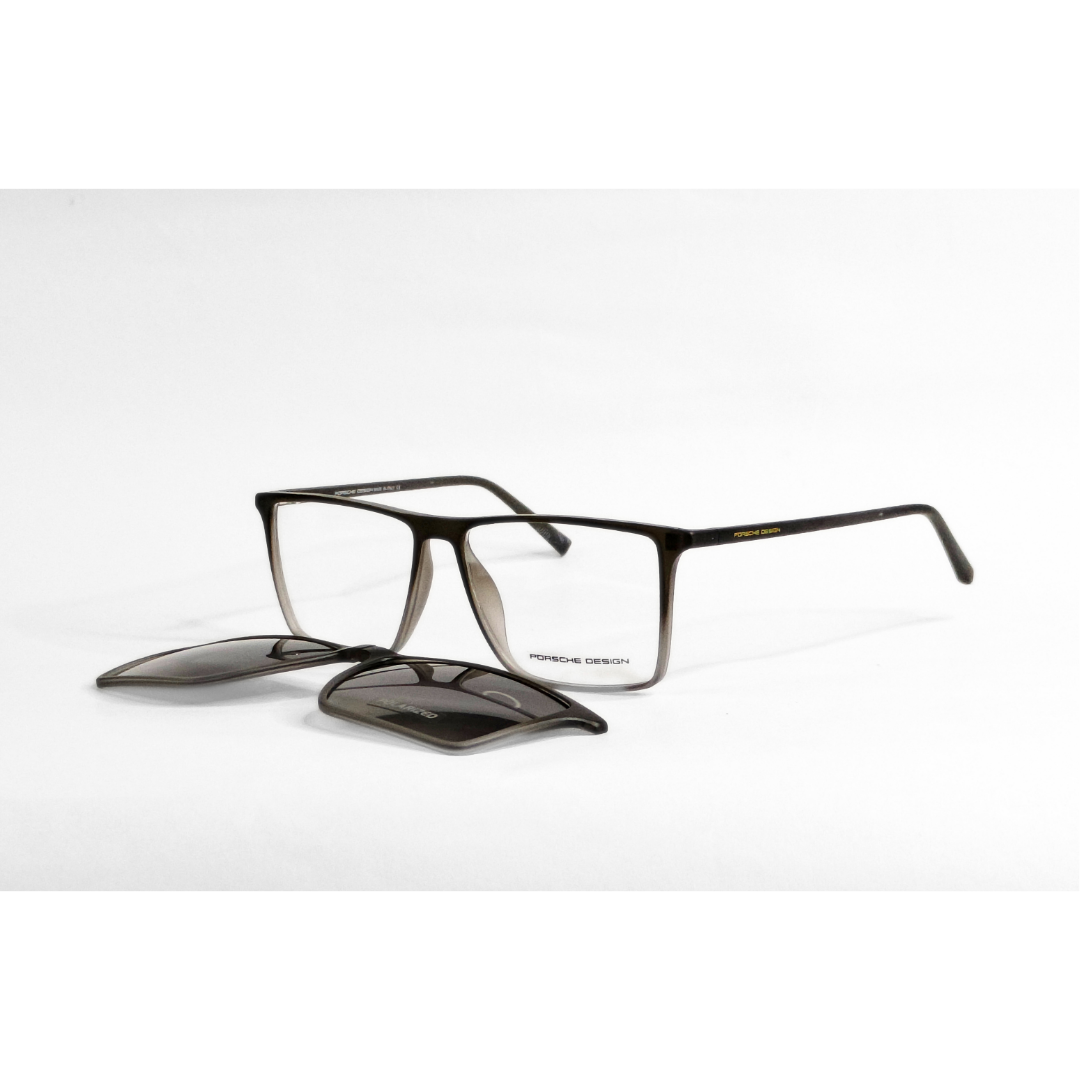 Porsche - 7080 - Foldable Attachments - Polarized - Matte Grey Gradient
